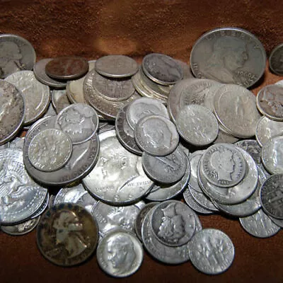 90% Silver - 1/2 Ounce Usa Coins Lot Half Dollars Quarters Dimes Out Of Circ Mix • $24.17