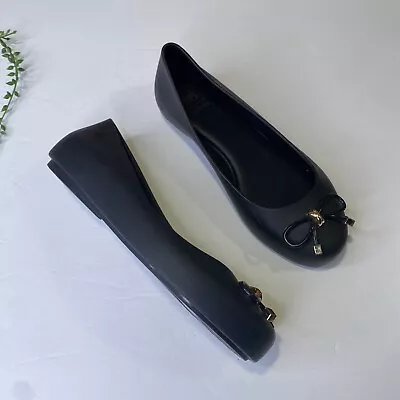 Mel By Melissa Black Scented Rubber Ballet Flats From Brazil Size 2 • $32