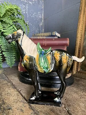 Antique Vintage Chinese Tang Horse Sancai Medium Porcelain Ceramic #B • £75