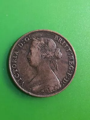 1861 Victoria Half Penny Coin #1155c • £14