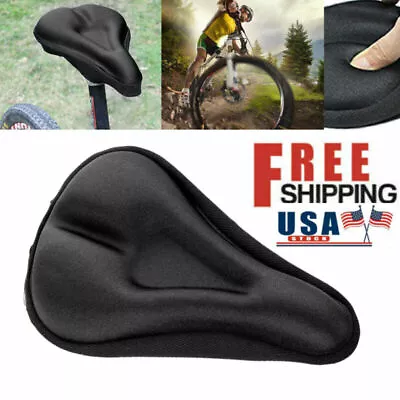 Bike Seat Cover Gel Comfort Cushion Cover Soft Padded Mountain Bicycle Saddle • $6.64