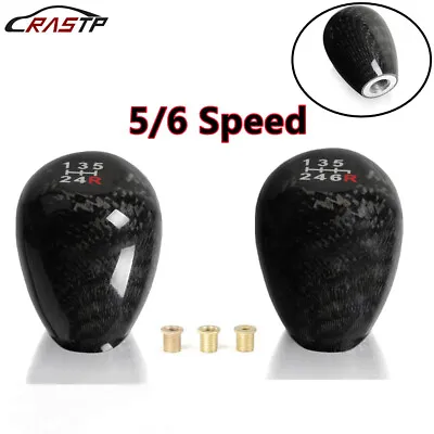 Universal 5/6 Speed Carbon Fiber Gear Shift Knob Manual MT Racing JDM Shifter • $16.15