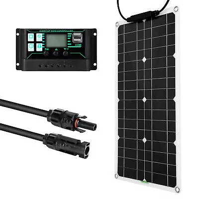 300W Solar Panel Kit 12V Battery Charger 30A Controller For Caravan Boat Car New • £30.69