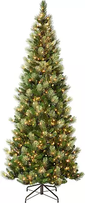 National Tree Company First Traditions Pre-Lit Charleston Pine Snowy Slim Christ • $420.99