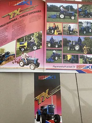 £6.99 • Buy Iseki  Compact Tractors TX Range Mowers Etc Large Fold Out Brochure 1987