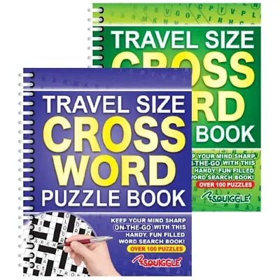 Travel Size Crossword Book - Single Book - Puzzle Long Journey Quiz Adults Fun • £2.99