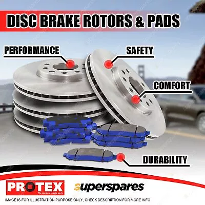 Front + Rear Disc Brake Rotors Brake Pads For Nissan Pulsar SSS N15 2.0L 95-on • $334.95