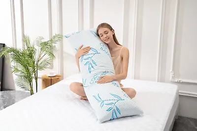 $35.95 • Buy Bamboo Full Long Body Pillow For Adults Maternity Pregnancy Adjustable Pillows