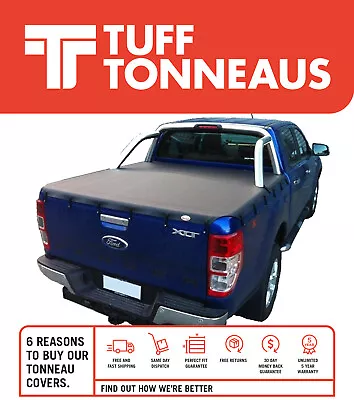 Bunji Tonneau Cover For Ford PX Ranger Dual Cab Factory Sports Bars 2011-Jun2022 • $328.90