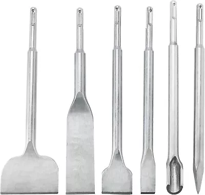 £16.99 • Buy SDS Plus Rotary Hammer Drill Chisel Set Concrete Wall Drilling Tool 6Pcs