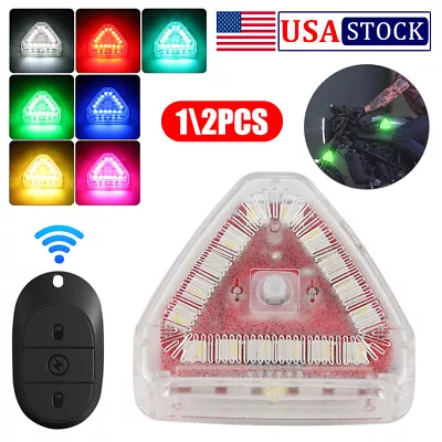 Wireless Remote Control LED Strobe Light For Motorcycle Car Bike Warning Lamp • $15.99