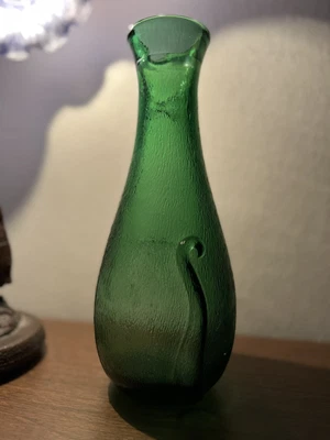 $15 • Buy Vintage Green Cat Bow Tie Swirl Tail Vase Pitcher Art Decor