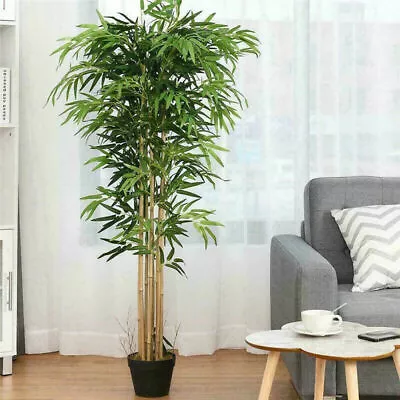$8.92 • Buy 20 Pcs Outdoor Home Decor Plastic Artificial Bamboo Leaf Tree Green Plants Gift