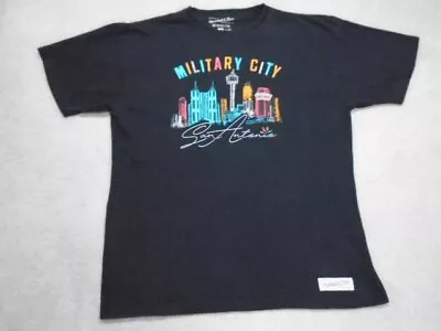 San Antonio Spurs Military City T Shirt Mens XL Extra Large Black Skyline • $18.89