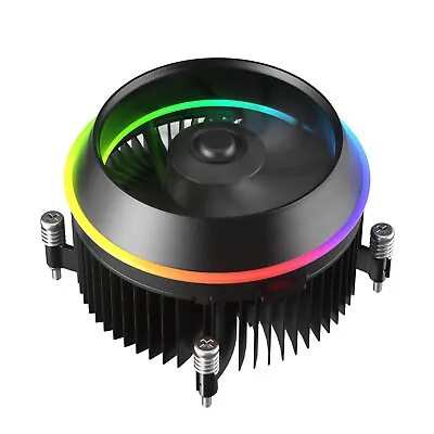 Vetroo Shadow ARGB CPU Air Cooler 90mm 4Pin PWM Fan For LGA 1150/1155/1200 • $9.99