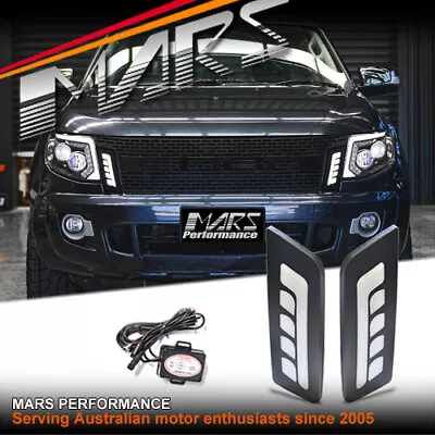 MARS Front Grille Grill Mesh LED DRL Lights For FORD Ranger PX MK1 11-15 • $159.99