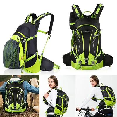 $39.69 • Buy QUALITY Cycling Hydration Backpack Travel Hiking Climbing With Rain Cover 20L GN