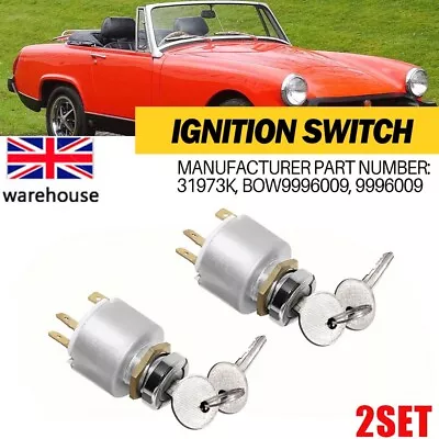 2Set For Austin Morris Mini Minor MGB Triumph Sprite Ignition Switch+Key 13H337 • $28.36