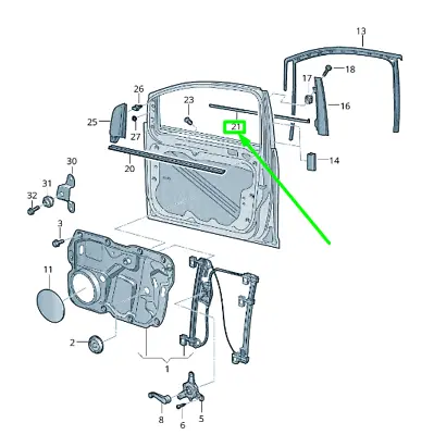 $41.90 • Buy New Volkswagen Caddy 2k Mk3 Front Right Door Rubber Seal 2k58374789b9 Original