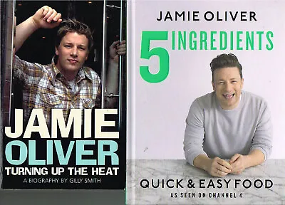 $24.50 • Buy 5 Ingredients -AND- Turning Up The Heat By Jamie Oliver Mixed Lot VGC