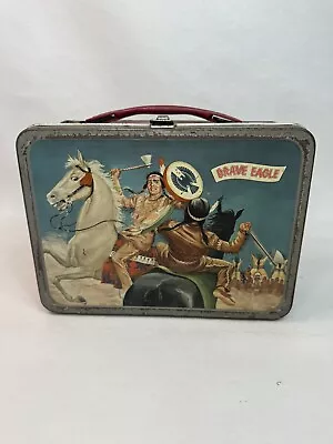 Vintage BRAVE EAGLE Metal Lunchbox No Thermos • $90