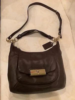 Coach Bag Shoulder Bag Leather E1182 18298 Brown Gold Authentic • $65