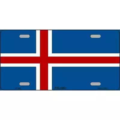 Iceland Flag Metal Novelty License Plate Tag LP-4030 • $11.25