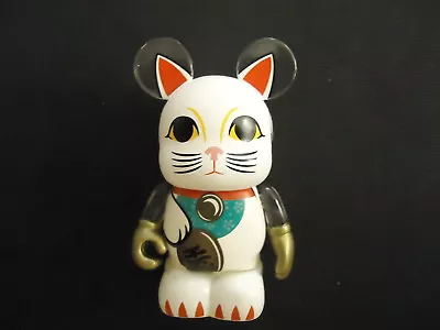 Disney 3  Vinylmation Urban Redux Series White Lucky Cat Combo Topper Figure • $49.99