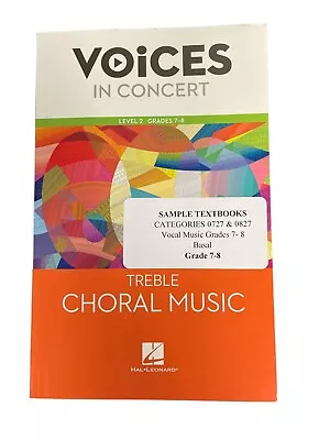 Voices In Concert Grades 7 8 Treble Choral Music Homeschool Arts Vocal Singing • $19.64