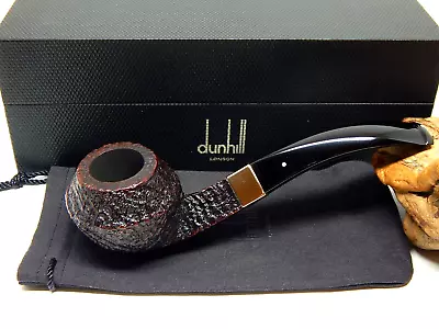 DUNHILL LATE 1990's RING GRAIN BULLDOG SHAPE 5108 ESTATE PIPE W/14KT GOLD BAND • $405