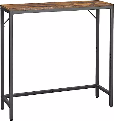 Narrow Console Table With 2 Support Bar Small Entryway Table Thin Sofa Table  • $58.88