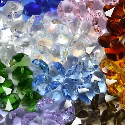 Chandelier Glass Octagon 10121416182022mm Suncatcher Beads - Pick Colour • £4.55