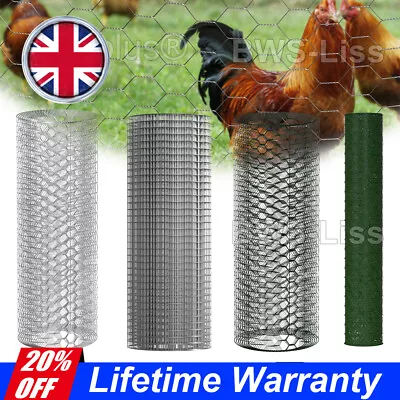 Welded Wire Mesh Galvanised/PVC Fence Aviary Rabbit Hutch Chicken Run Coop Pet • £51.67