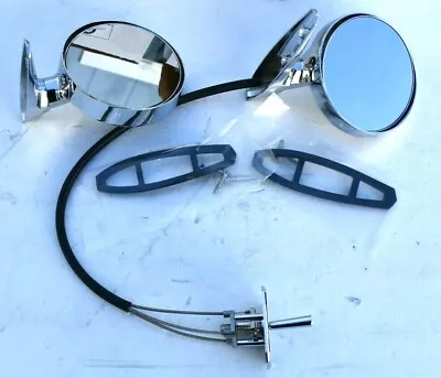 1965 1966 Mustang Outside New Mirror Remote Control  Left &  Manual Right Side • $169.95