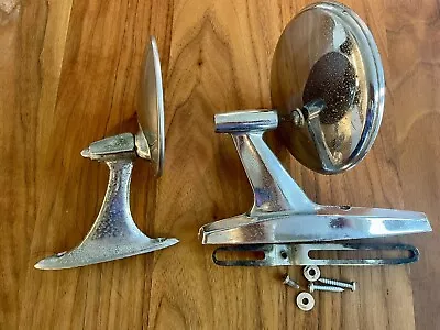 2 Original Vintage 1950’s 1960's Chrome Car Door Side Mirror • $24.89