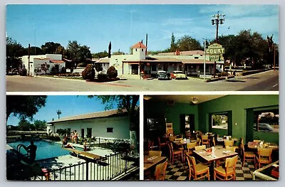 Broadway Court Motel 450 West Picacho Las Cruces New Mexico Postcard 1950s Cars • $9.95