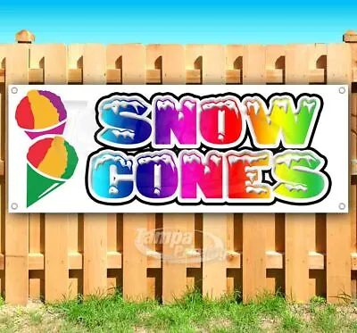 SNOW CONES Advertising Vinyl Banner Flag Sign Many Sizes THC • $19.14