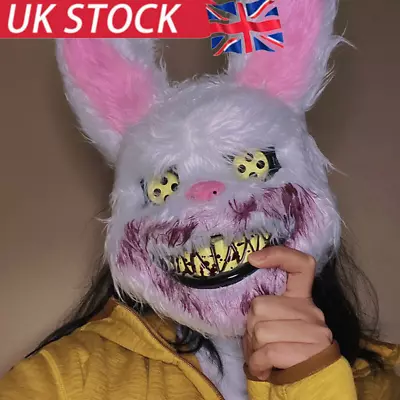 Bunny Rabbit Bloody Creepy Scary Mask Halloween Horror Killer Fancy Dress UK • £6.89