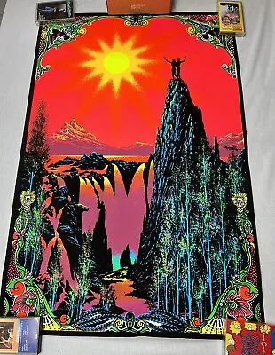 Iconic Bunnell’s Garden Of Eden Adam And Eve Black Light Poster Blacklight Felt • $85.46