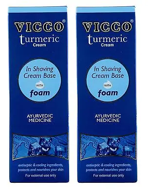 Vicco Ayurveda Turmeric Shaving Cream With Foam Base | 70 Gram Each Pack Of 2  • $13.04