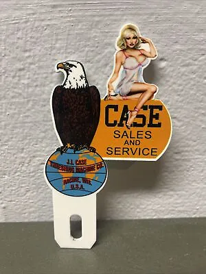 JI Case Eagle Farm IH Metal Plate Topper Dealership Gas Oil Sign Pinup Tractor • $34.99