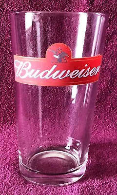 Vintage Budweiser Beer Pint Glass - Red Logo • $3.25