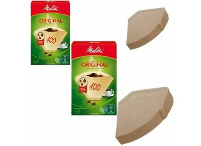 £4.99 • Buy Melitta Size 100 Coffee Filter Paper Bag Cone Brown MEL6627300 Genuine 40PK