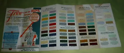 Bps Paint Color Chart Brochure  Pioneer Hardware Marinette Wi Phone 179 Vintage • $24.95