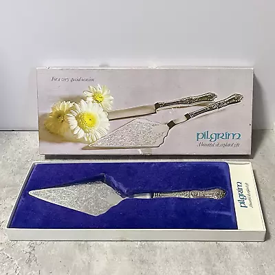 Vintage Cake Pie Slice Server - Falstaff English Silver Plate Boxed Serrated 12  • £24