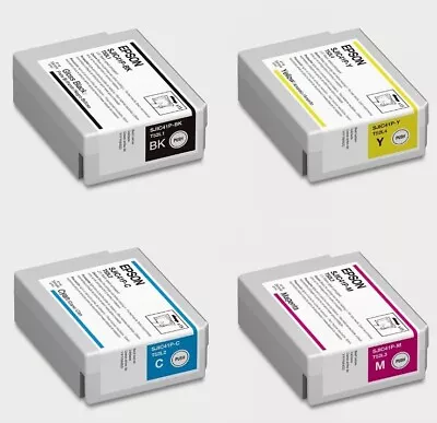 Epson SJIC41P BK/C/Y/M Ink Cartridges For ColorWorks C4000 ***Gloss***  4PK • $147.99