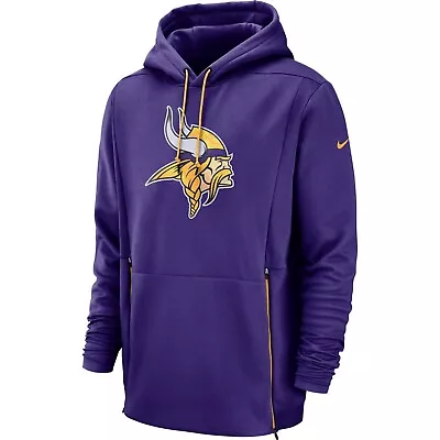 Minnesota Vikings Nike Therma-Fit Sideline Pullover Hoodie Jacket Men’s Size S • $89.99