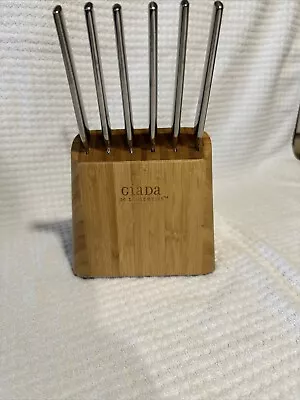 Giada De Laurentiis 6 Piece Knife Block Set Stainless Steel 4 1/2   Steak • $39