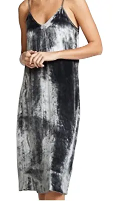 ATM Silk Blend Velvet Slip Dress Pewter Gray Size XS Anthony Thomas Melillo • $35
