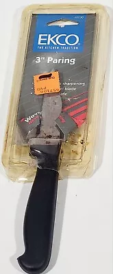 Vintage Ekco Pairing Knife 66030 NIB Black Handle 3  Blade Dishwasher Safe • $6